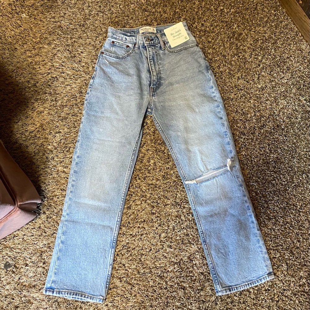 abercrombie & fitch Ankle straight Ultra high rise jeans